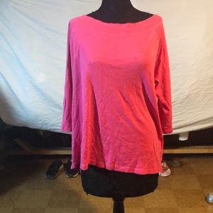 Hot Pink Long Sleeve Top